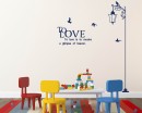 Street Lamp with Quotes Vinyl Decals Modern Wall Art Sticker